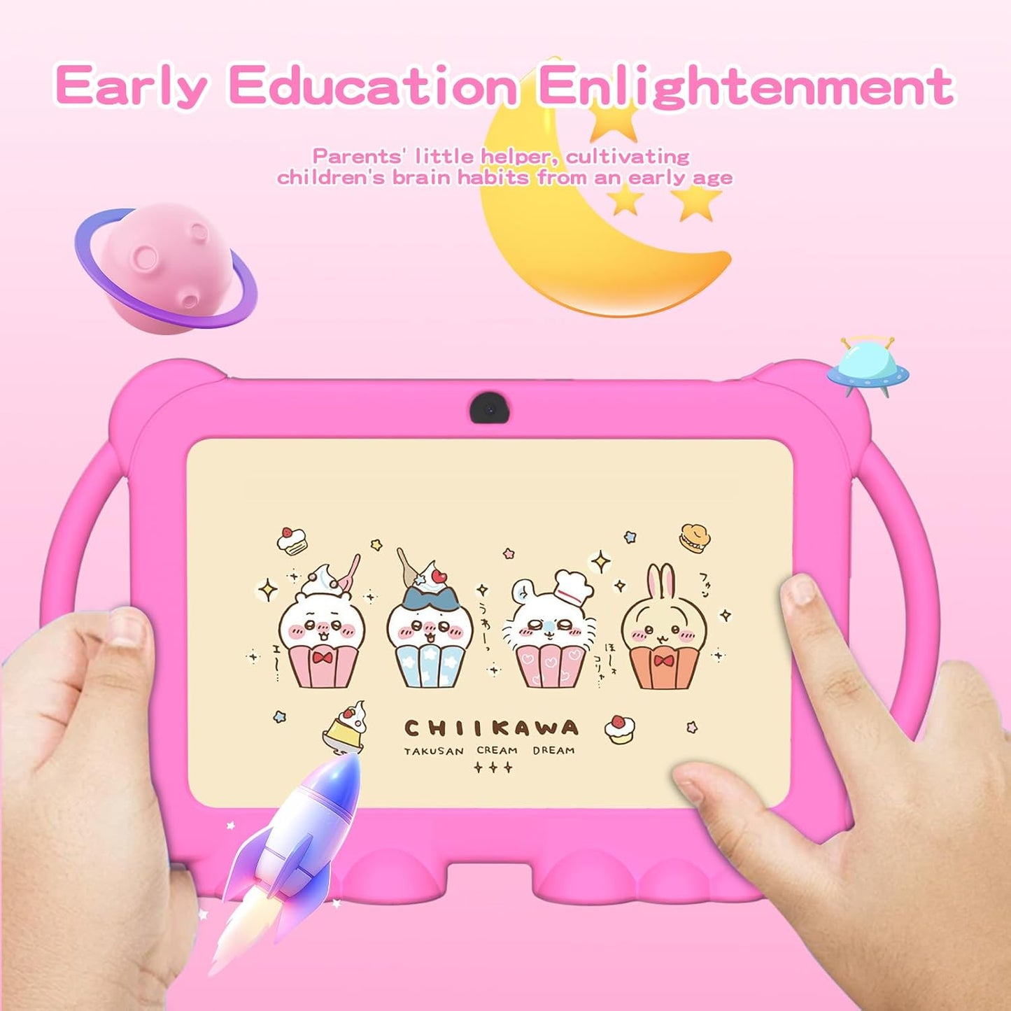 Kids Tablet 7 inch Android 12, 2GB RAM 16GB ROM, WiFi, Dual Camera with Silicone Case