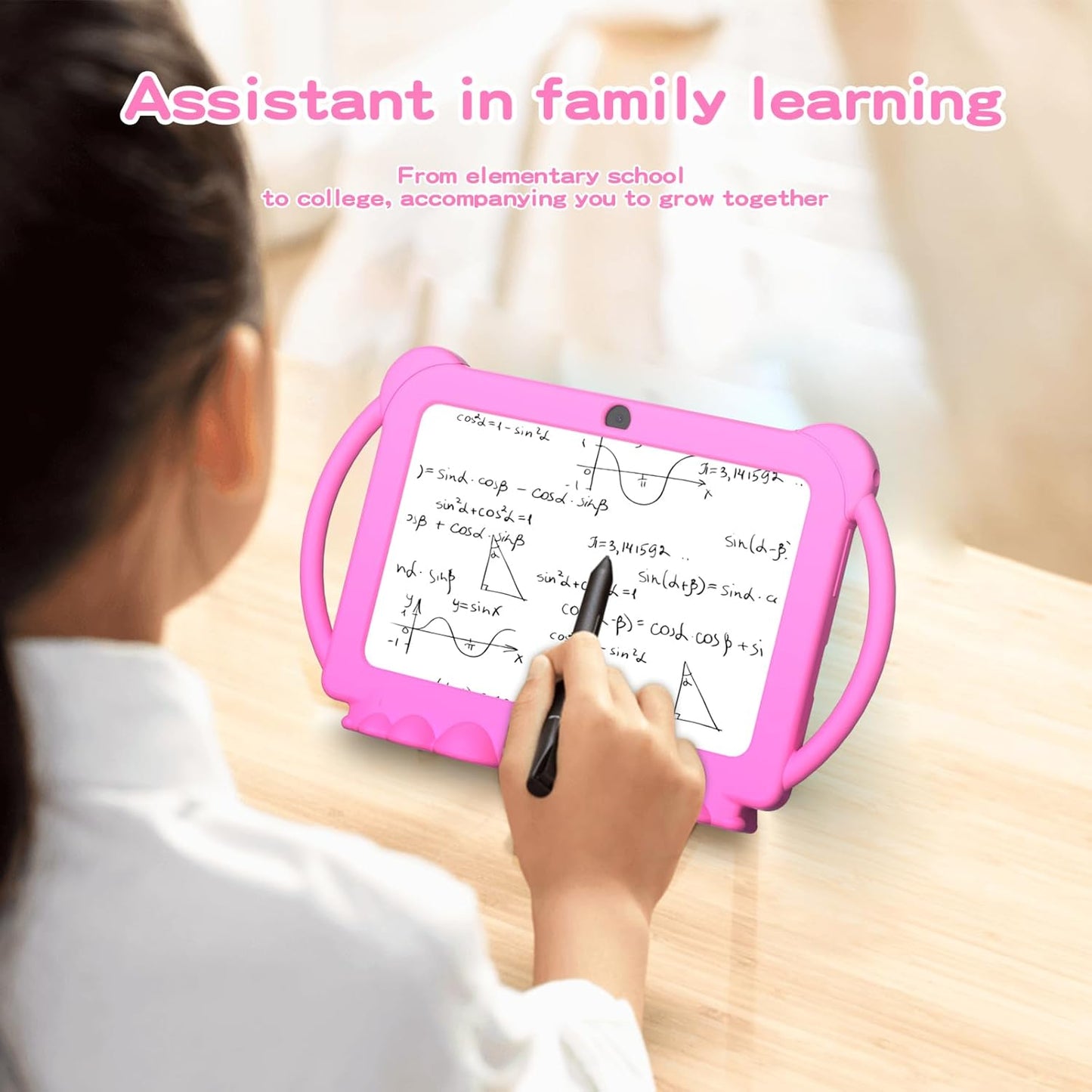 Kids Tablet 7 inch Android 12, 2GB RAM 16GB ROM, WiFi, Dual Camera with Silicone Case
