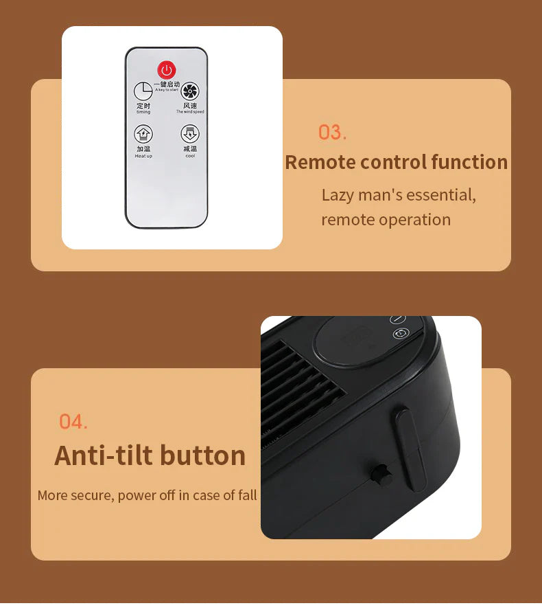 Desktop Heater | Small Home Heater | Portable Hot Air Blower