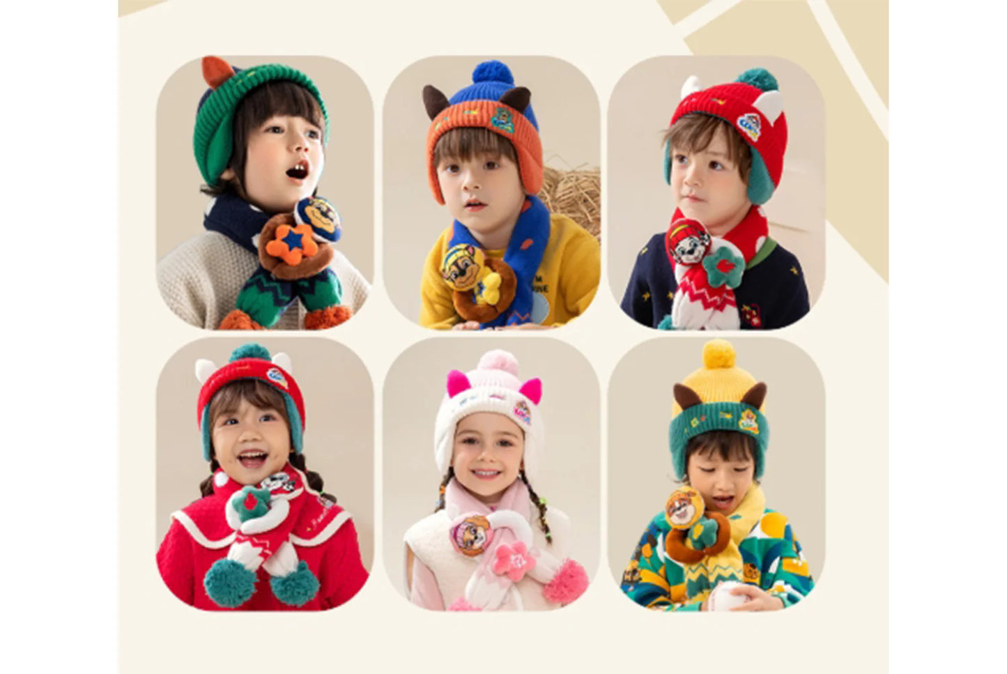 Paw Patrol Children's Hat and Scarf Two-Piece Set