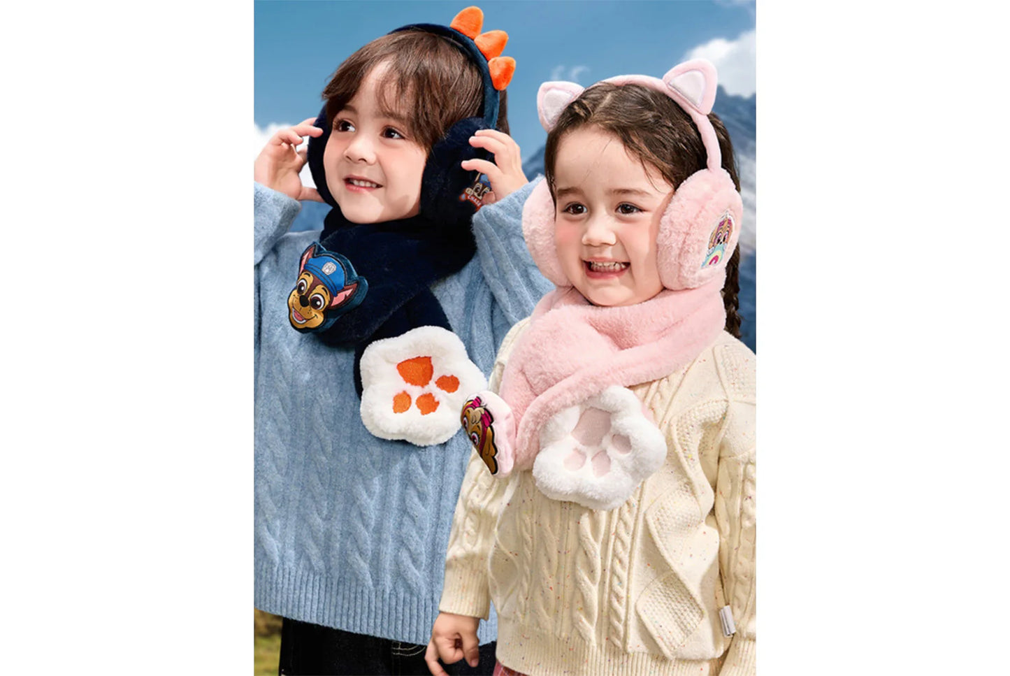 Paw Patrol Children's Warm Scarf and Earmuff Set