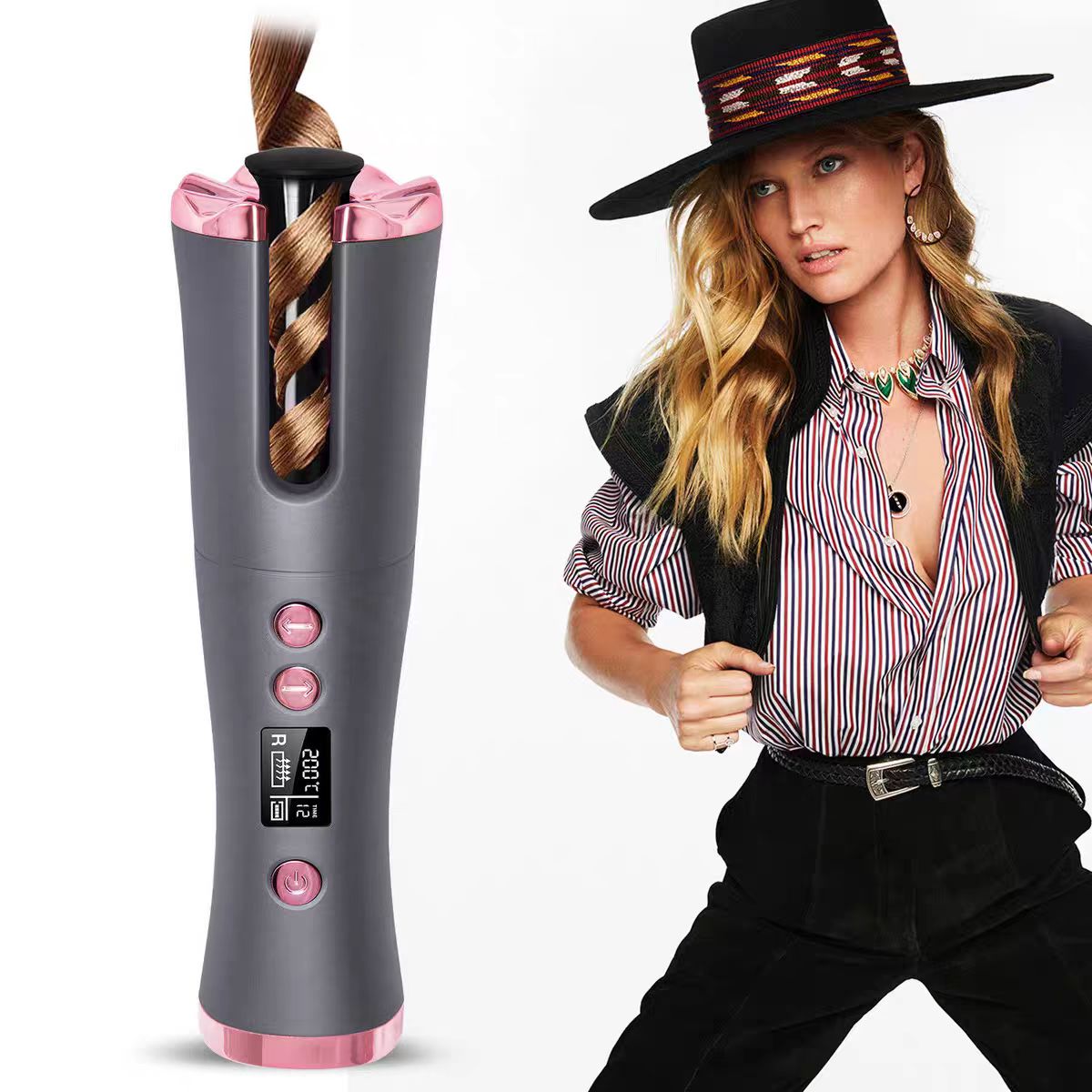 Automatic Hair Curler Machine , Ceramic Curling Iron