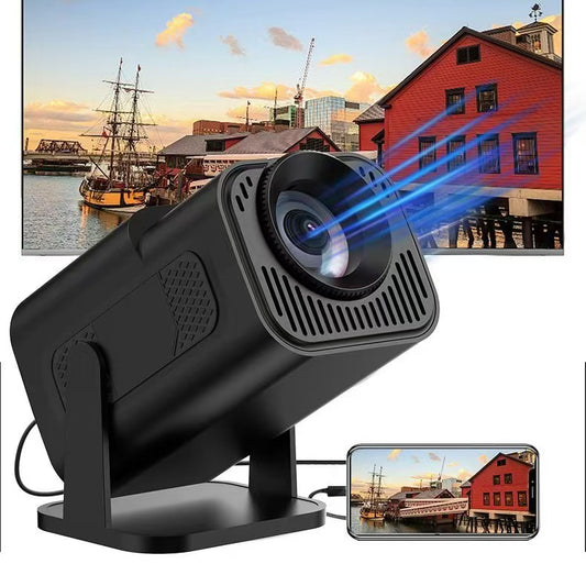 2025 Projector Mini Projector 4K 1080P Support, Portable Projector with  WiFi and Bluetooth, Dustproof LED Projector 145° Stand & 50% Zoom for Home Theater/Gift/iPhone