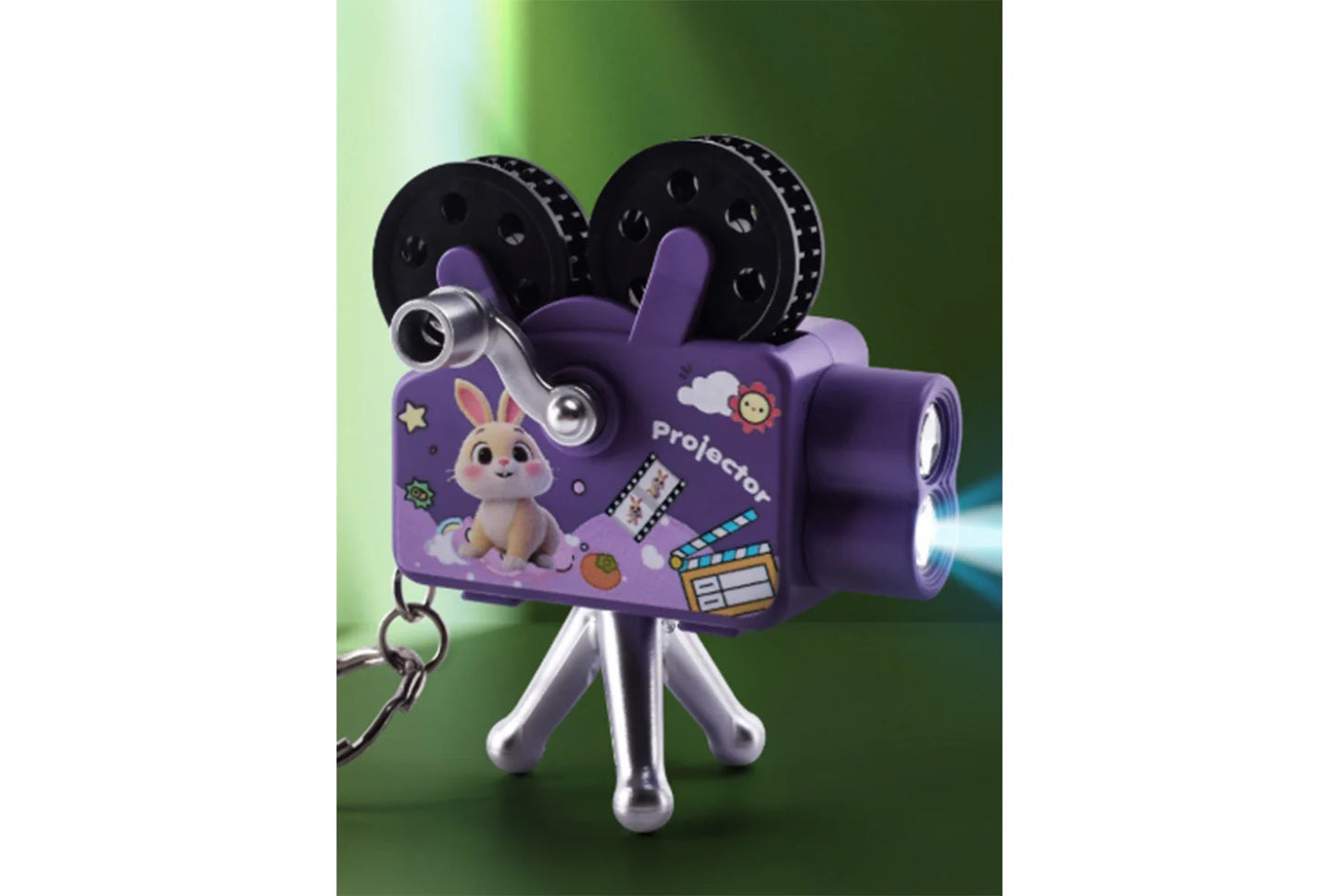 Children's Hand-Cranked Projector | Mini Projector Toy | Retro Keychain Charm