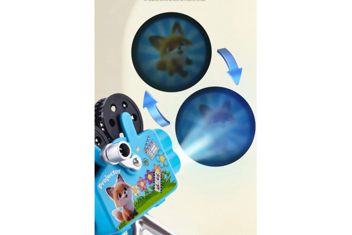 Children's Hand-Cranked Projector | Mini Projector Toy | Retro Keychain Charm