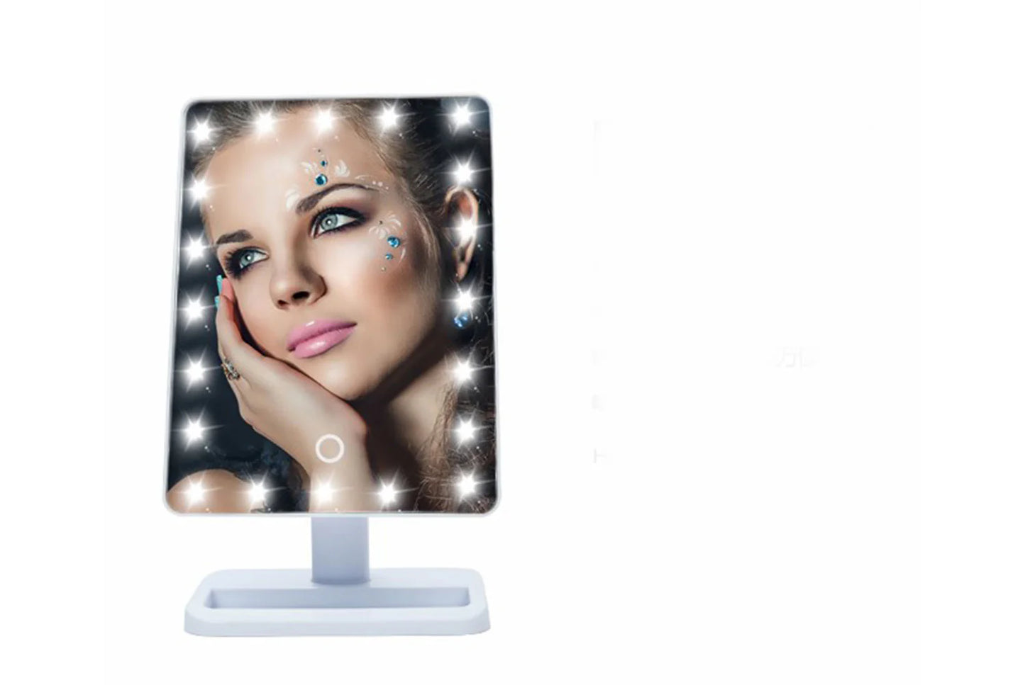Bluetooth Music Makeup Mirror | 20 LED Lights | 10x Magnification | Touch Dimming | Phone Answering