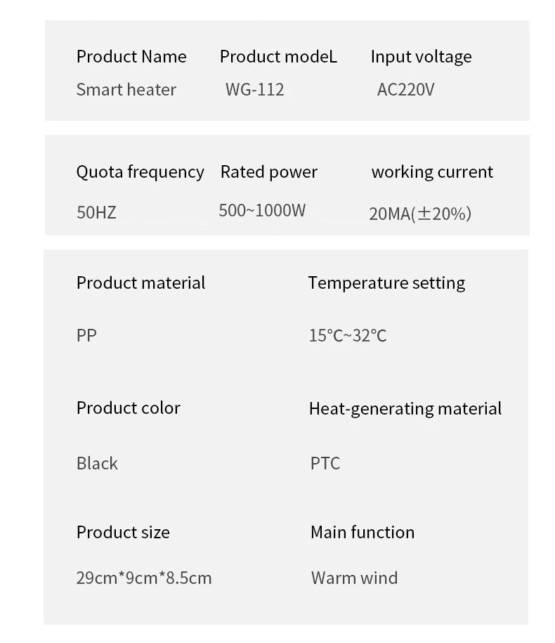 Desktop Heater | Small Home Heater | Portable Hot Air Blower