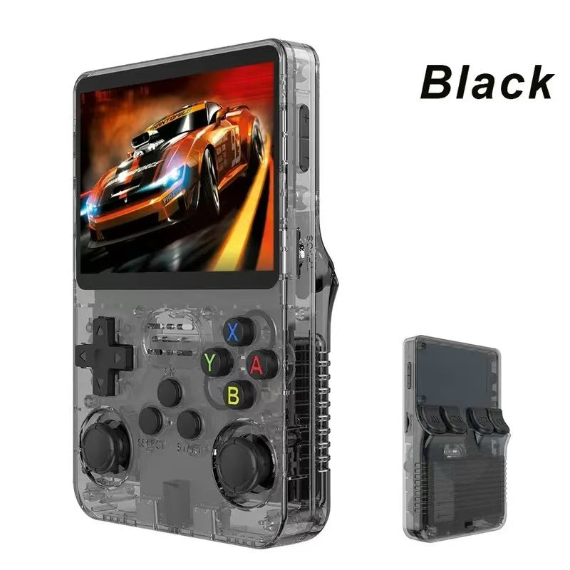,3.5-Inch IPS Screen Retro Gaming Console,3500mAh,Built in 20000+ Games. (Transparent Red-64G(20000+ Games)) 