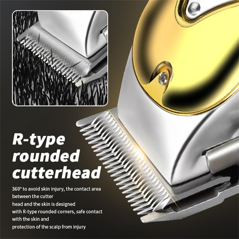 Gold Hair Clippers Professional Hair Clippers for Men, CIICII Mens Hair Clippers Cordless Hair Cutting Kit, Rechargeable Clippers for Men Haircut (Hair Beard Cutting Grooming Hair Trimmer) for Family DIY Salon Barber