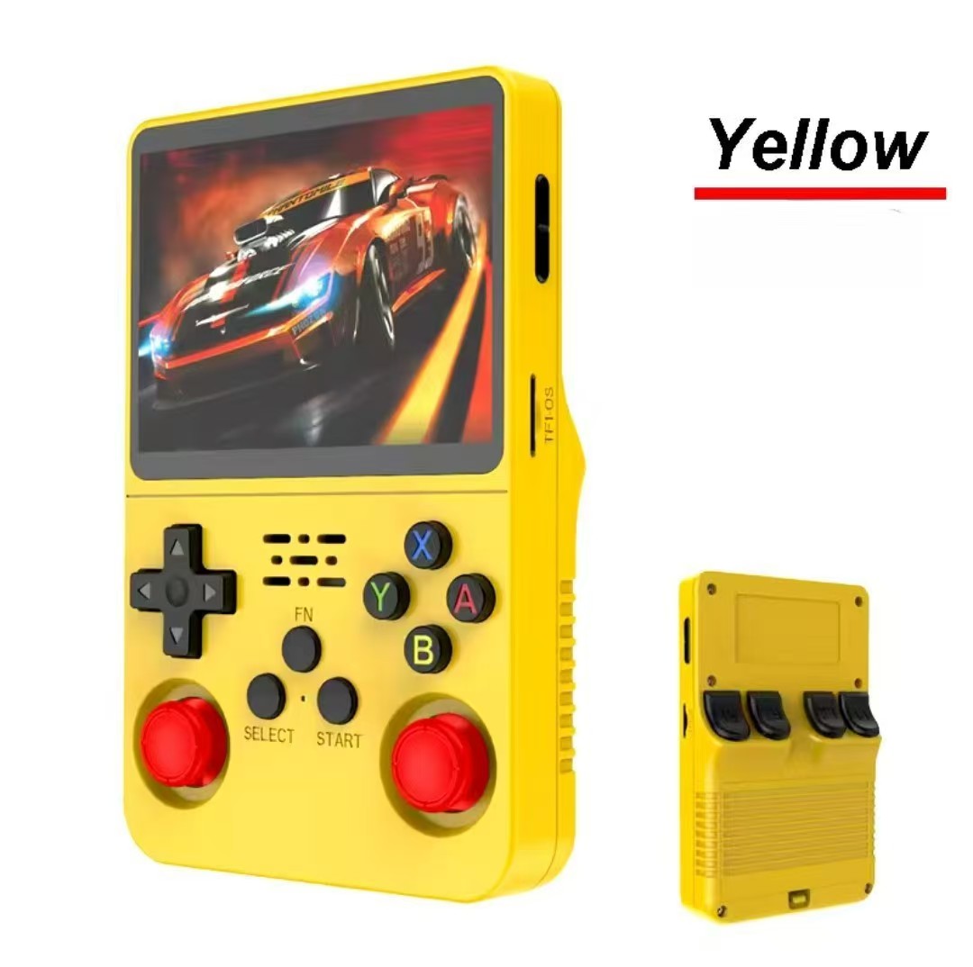,3.5-Inch IPS Screen Retro Gaming Console,3500mAh,Built in 20000+ Games. (Transparent Red-64G(20000+ Games)) 