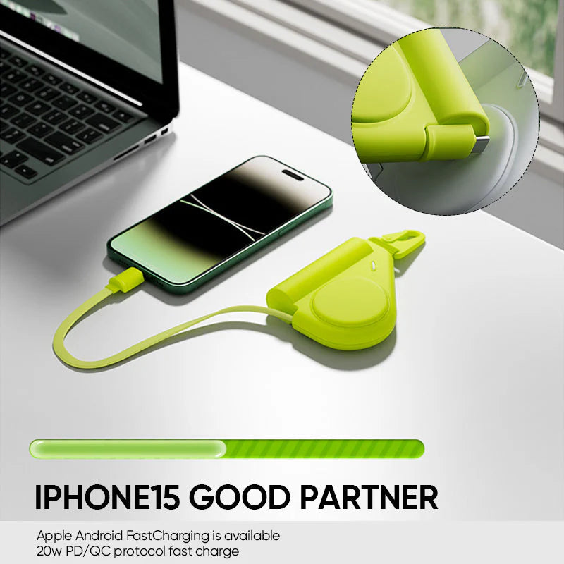 Power Bank with Retractable Charging Cable