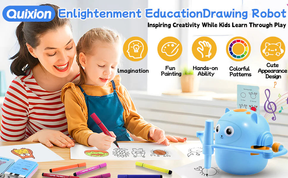 Smart Children's Drawing Robot (with Pen and Card Insertion
