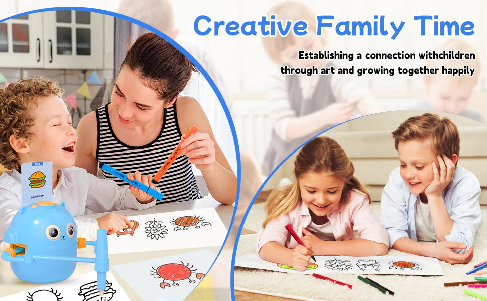 Smart Children's Drawing Robot (with Pen and Card Insertion