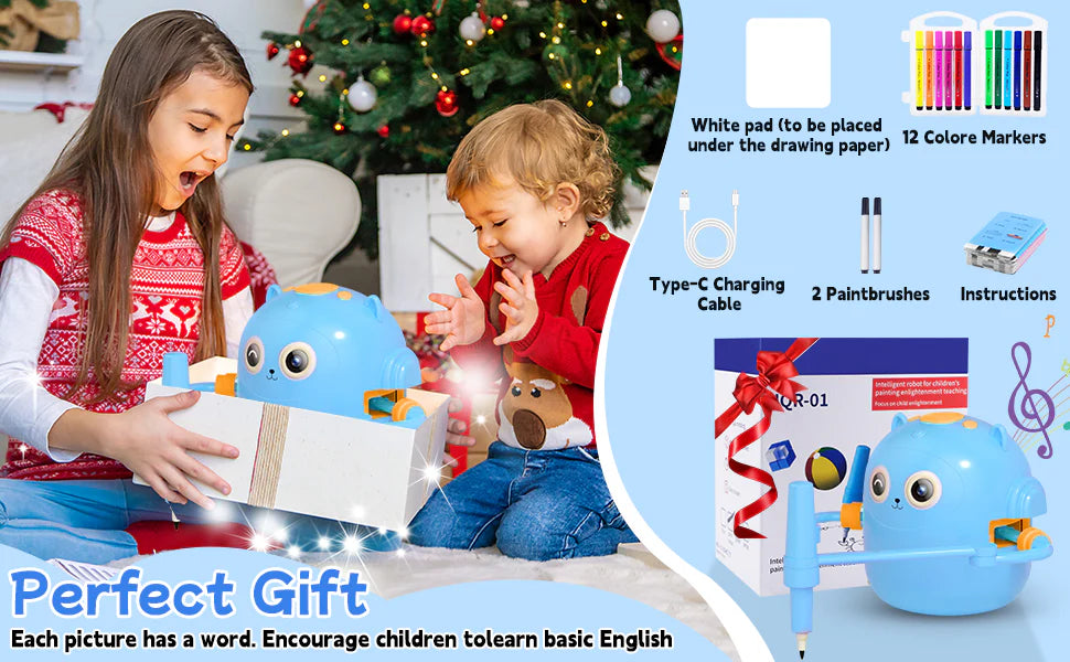 Smart Children's Drawing Robot (with Pen and Card Insertion