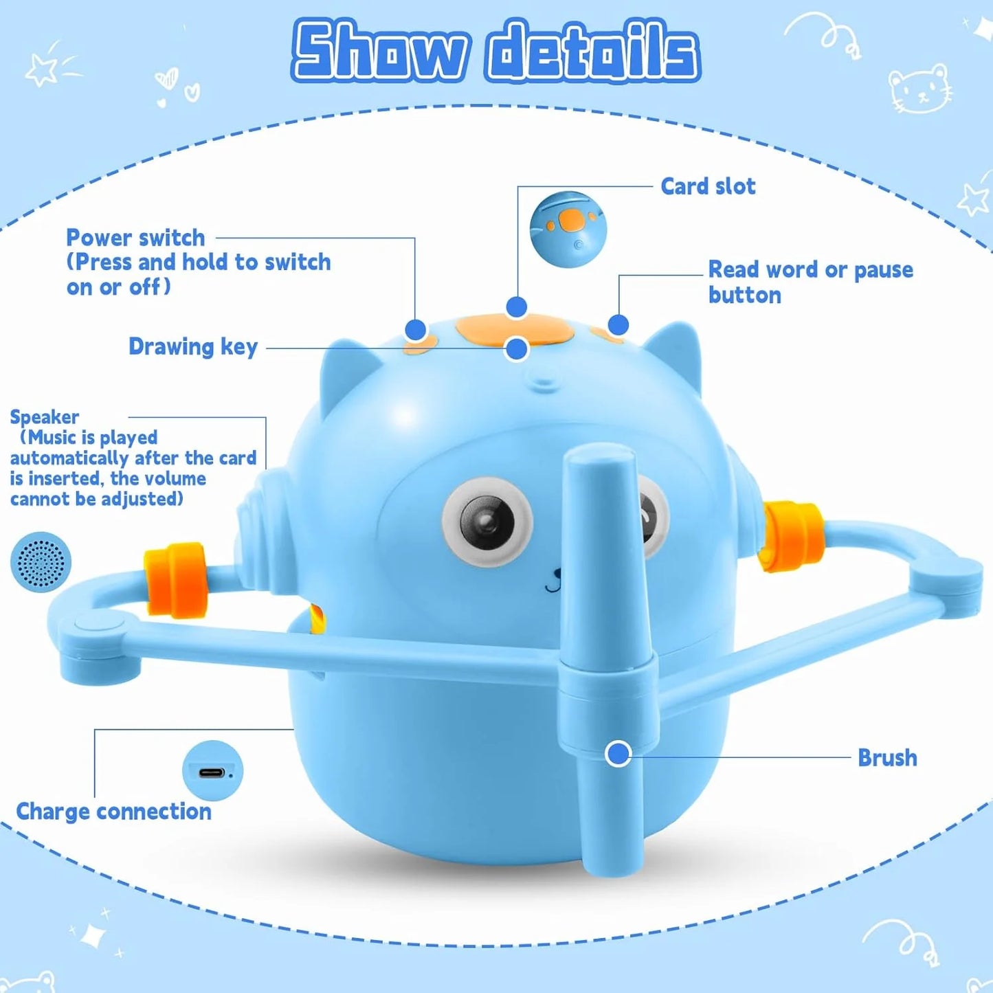 Smart Children's Drawing Robot (with Pen and Card Insertion