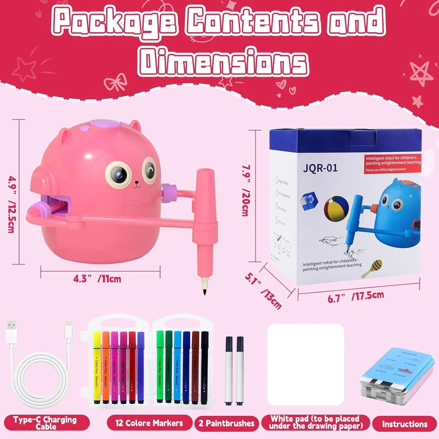 Smart Children's Drawing Robot (with Pen and Card Insertion