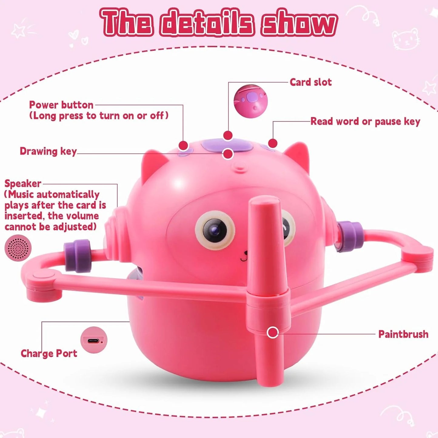 Smart Children's Drawing Robot (with Pen and Card Insertion