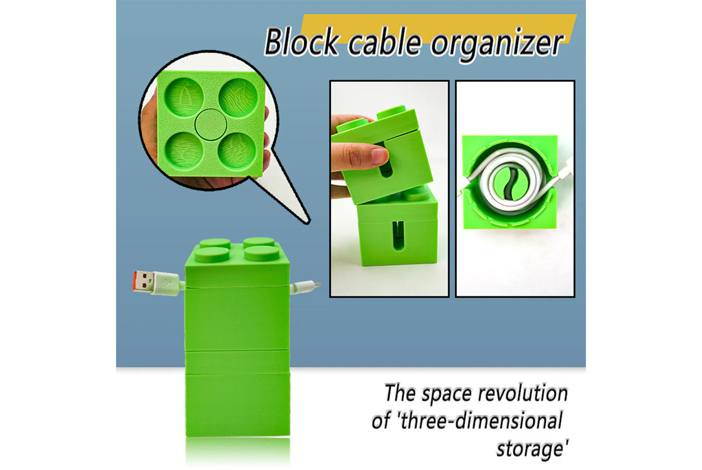 Creative Building Block Cable Organizer