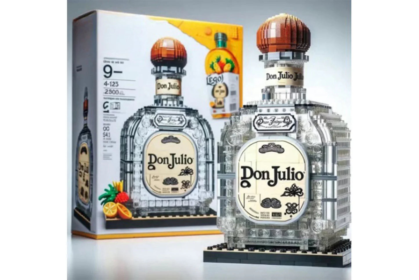 High-End Simulated Whiskey Bottle Building Block Set