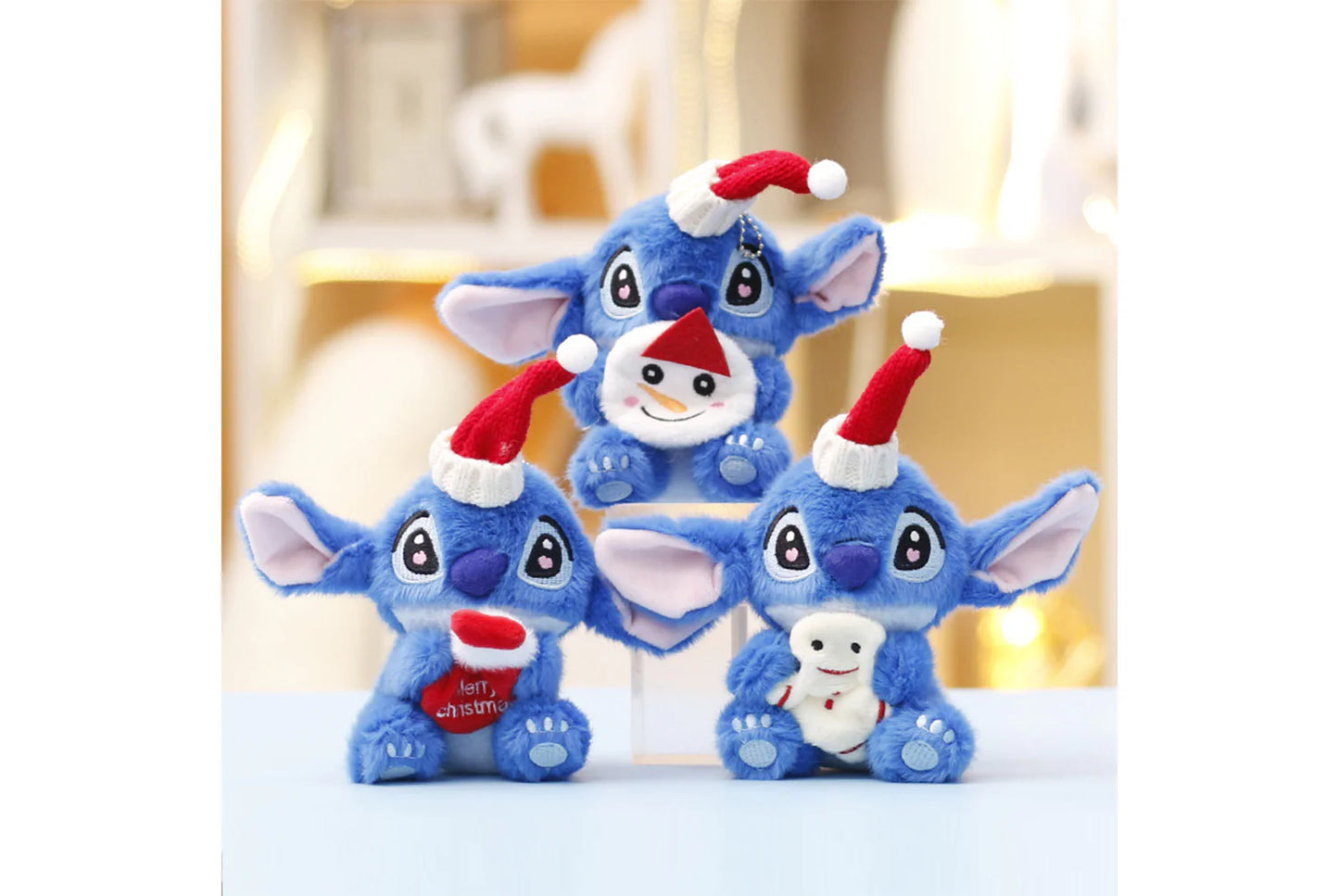 Christmas Stitch Plush Pendant | Holiday Figure | Keychain Doll