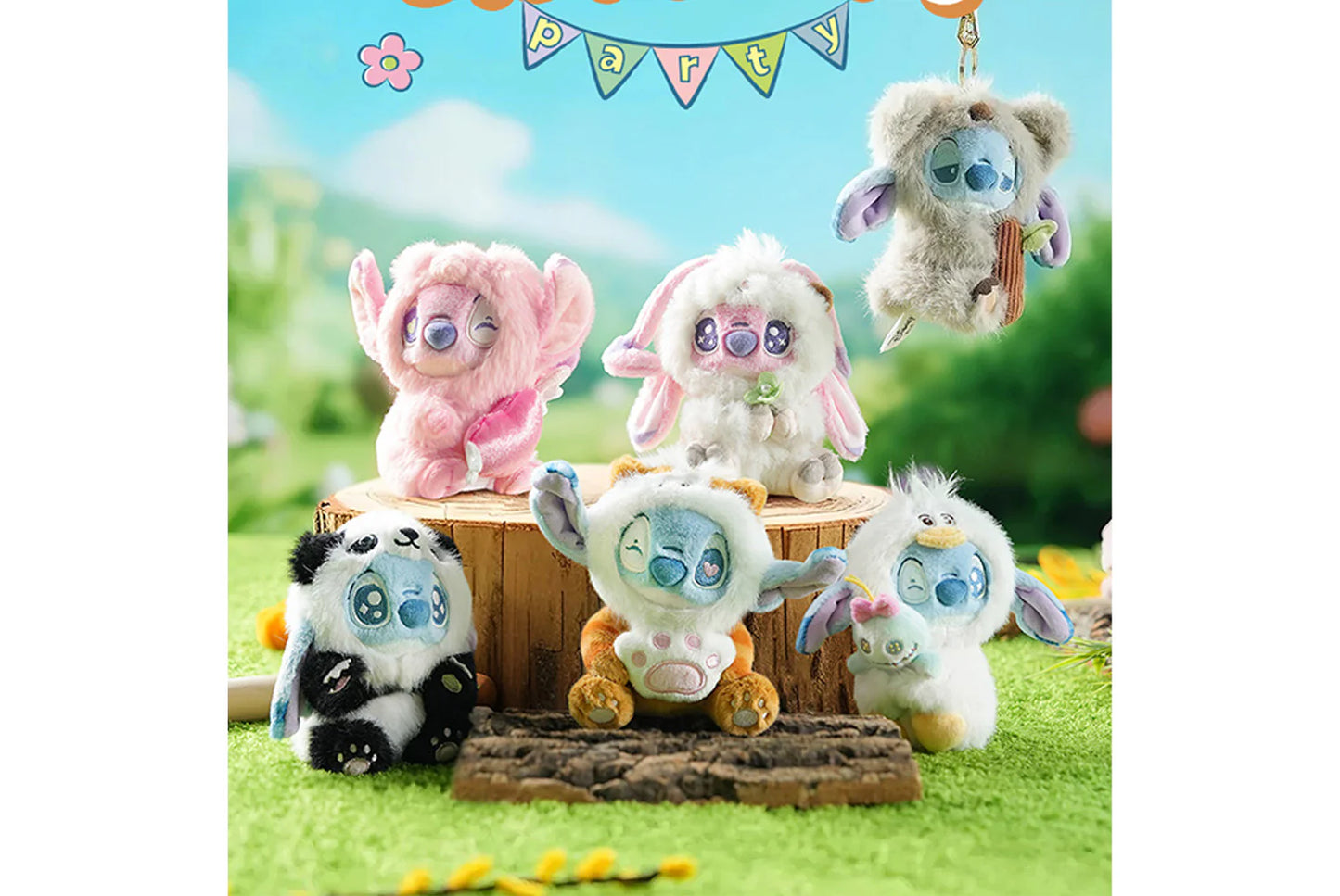 Lilo & Stitch Series Animal Party Plush Charm Blind Box