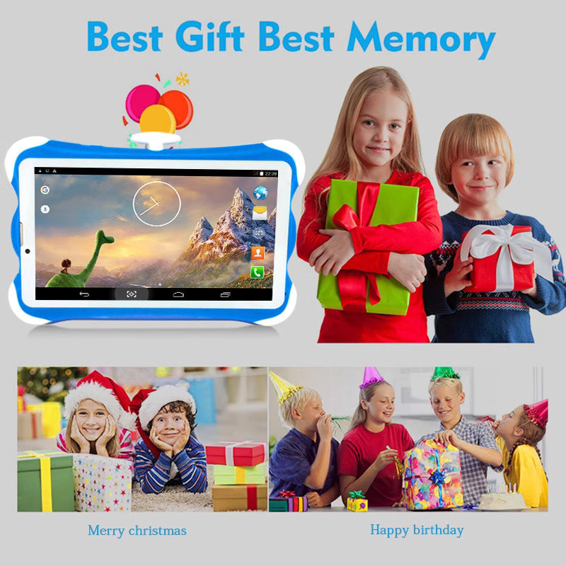 Kids Tablet 7 inch Android 12, 4GB RAM 32GB ROM, WiFi, Dual Camera with Silicone Case
