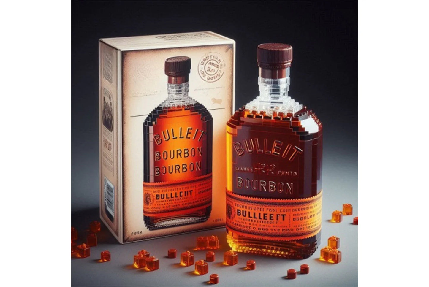 Whiskey Bottle Building Blocks