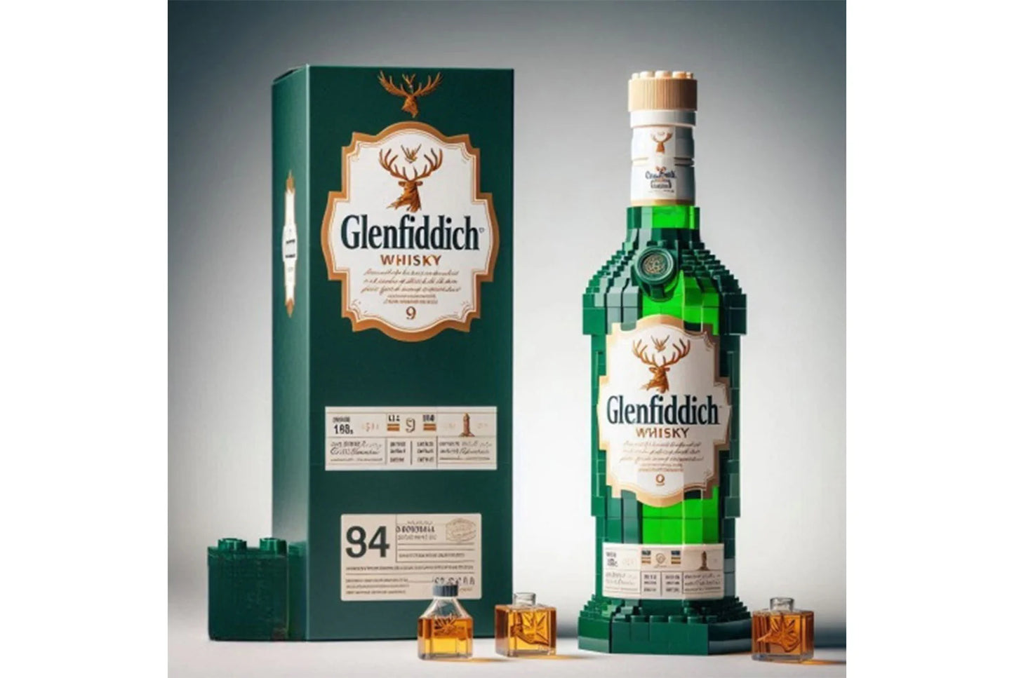 Whiskey Bottle Building Blocks