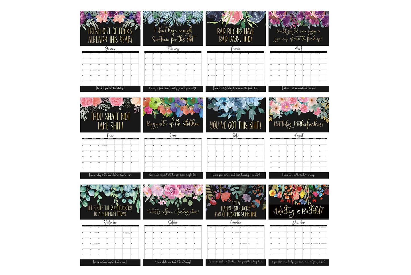 Tired Woman's Calendar 2026 | Creative Desk Calendar | Desk Decoration