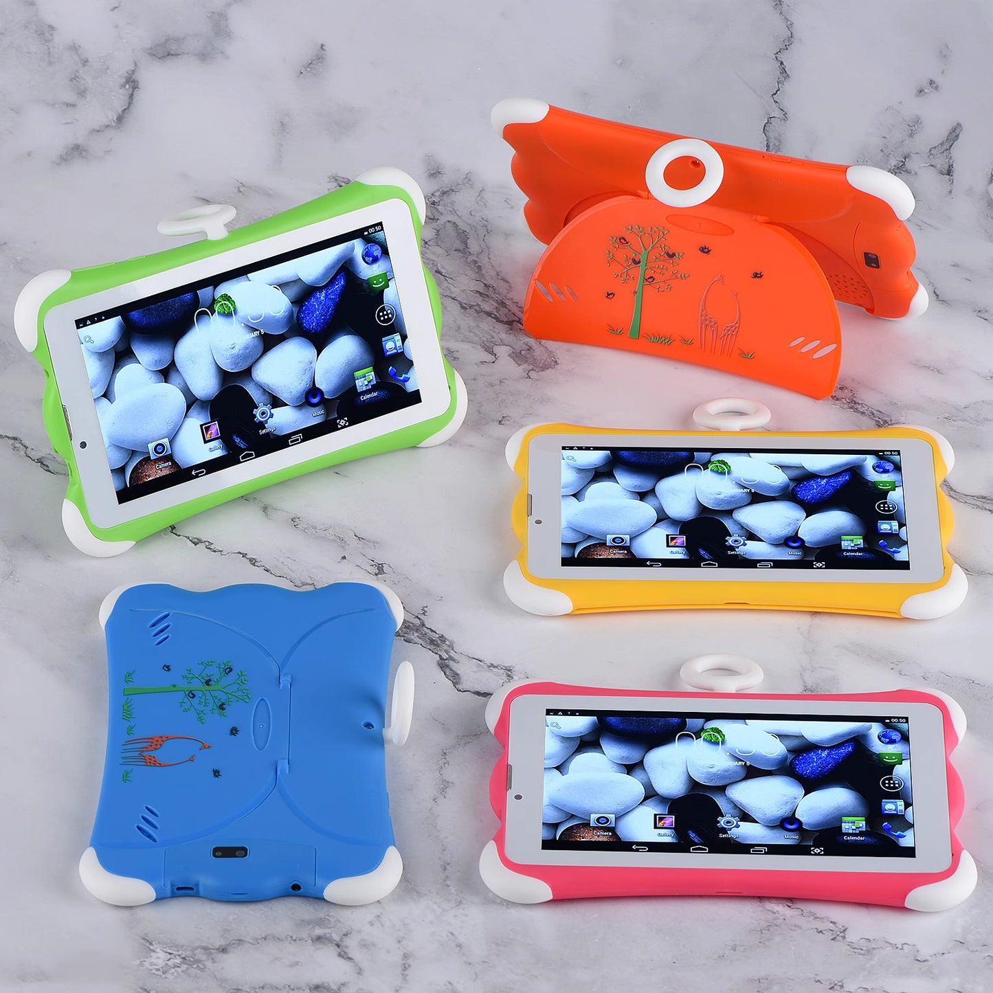 Kids Tablet 7 inch Android 12, 4GB RAM 32GB ROM, WiFi, Dual Camera with Silicone Case