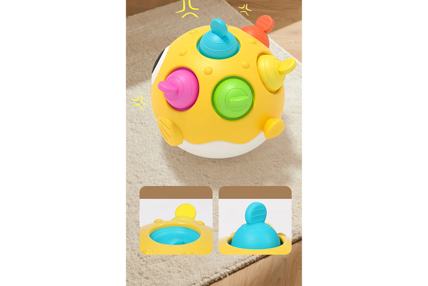 Baby Tumbler Toy | Early Childhood Education Rattle for 0-1 Year Olds | Newborn Visual and Audio Training