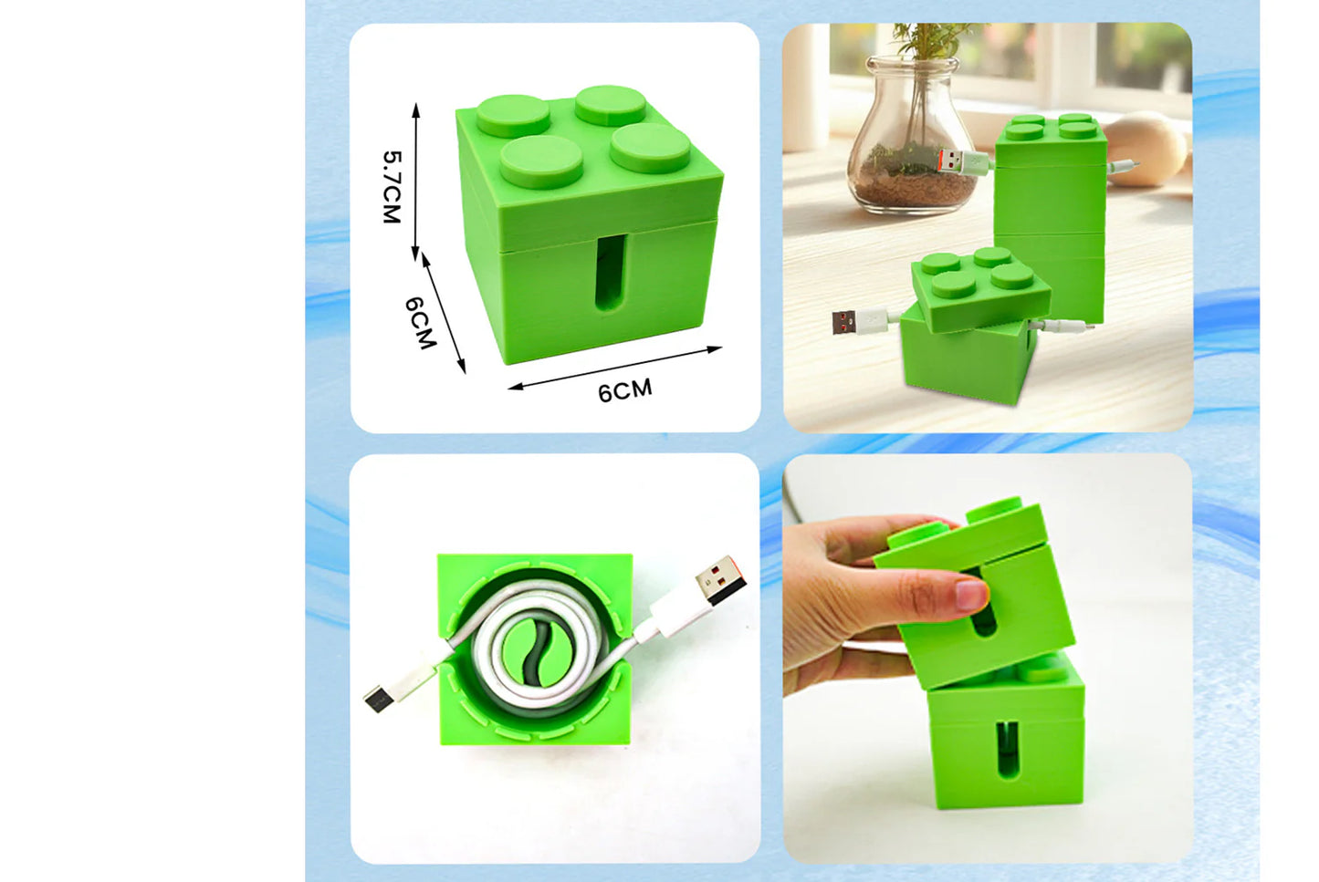 Creative Building Block Cable Organizer