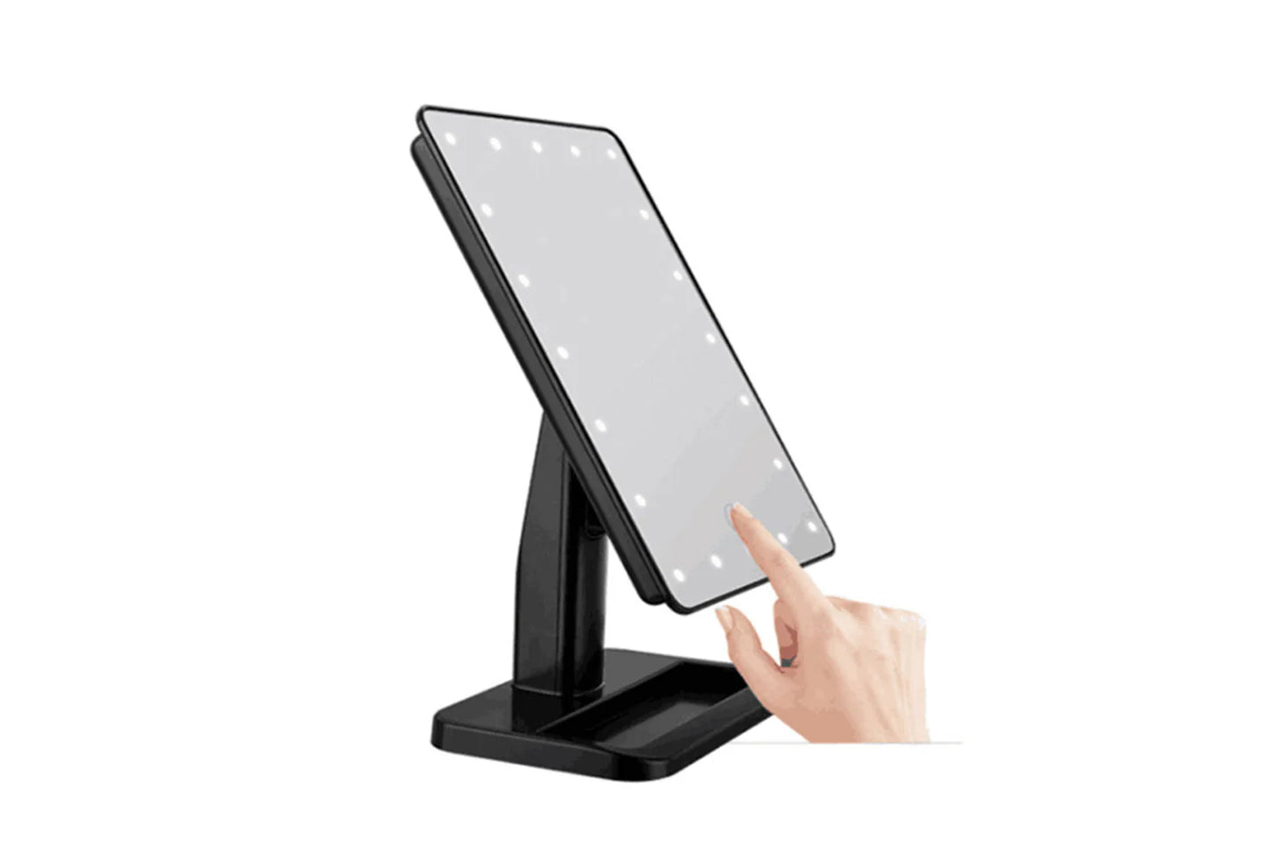 Bluetooth Music Makeup Mirror | 20 LED Lights | 10x Magnification | Touch Dimming | Phone Answering