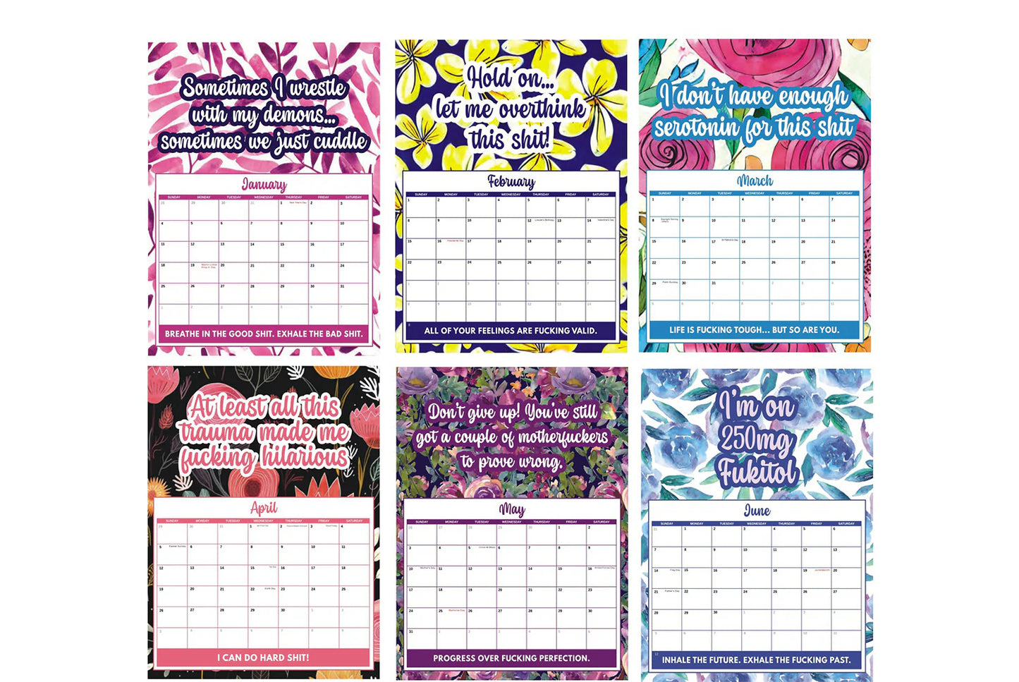 Tired Woman's Calendar 2026 | Creative Desk Calendar | Desk Decoration