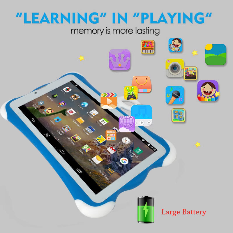 Kids Tablet 7 inch Android 12, 4GB RAM 32GB ROM, WiFi, Dual Camera with Silicone Case