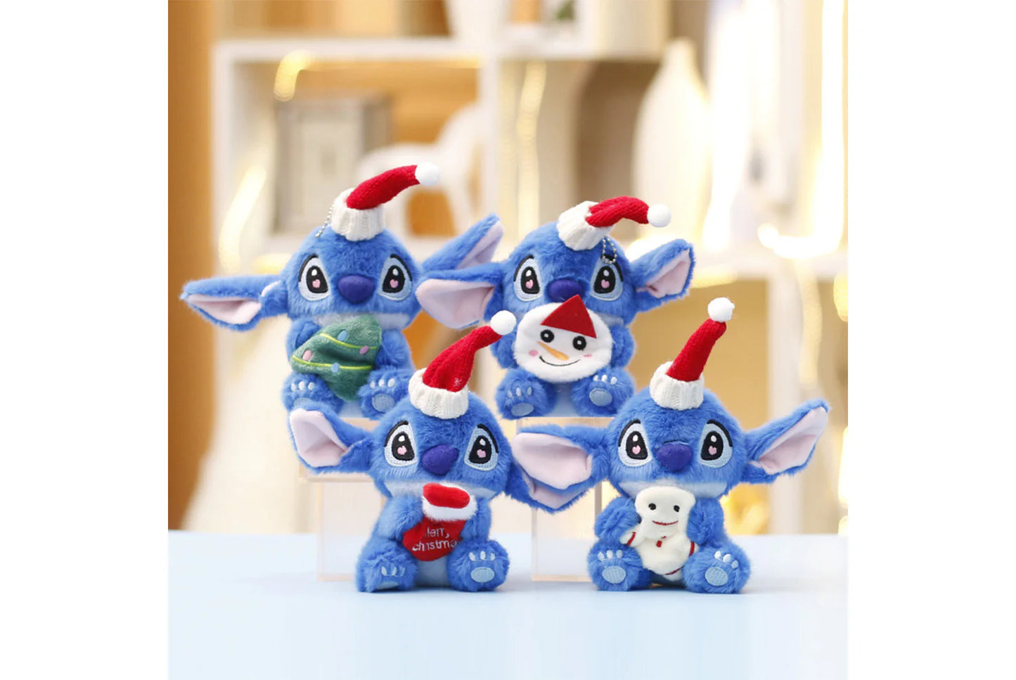 Christmas Stitch Plush Pendant | Holiday Figure | Keychain Doll