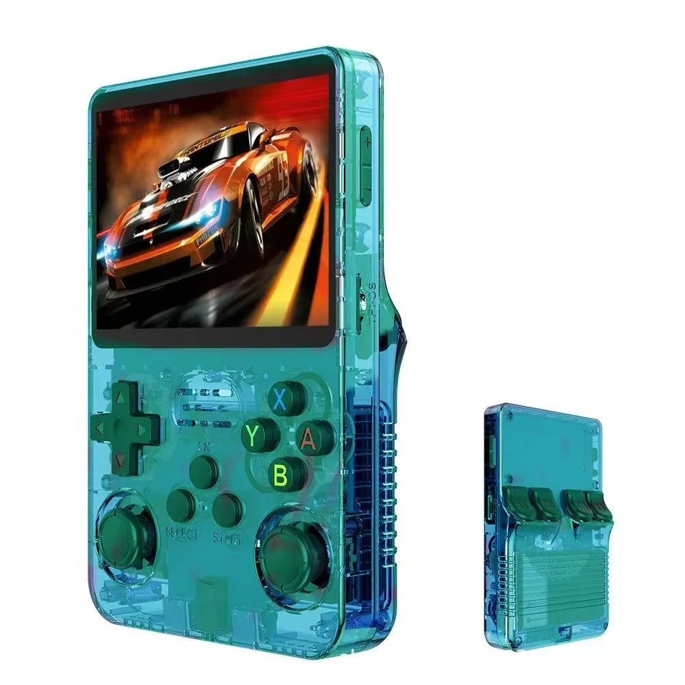 ,3.5-Inch IPS Screen Retro Gaming Console,3500mAh,Built in 20000+ Games. (Transparent Red-64G(20000+ Games)) 