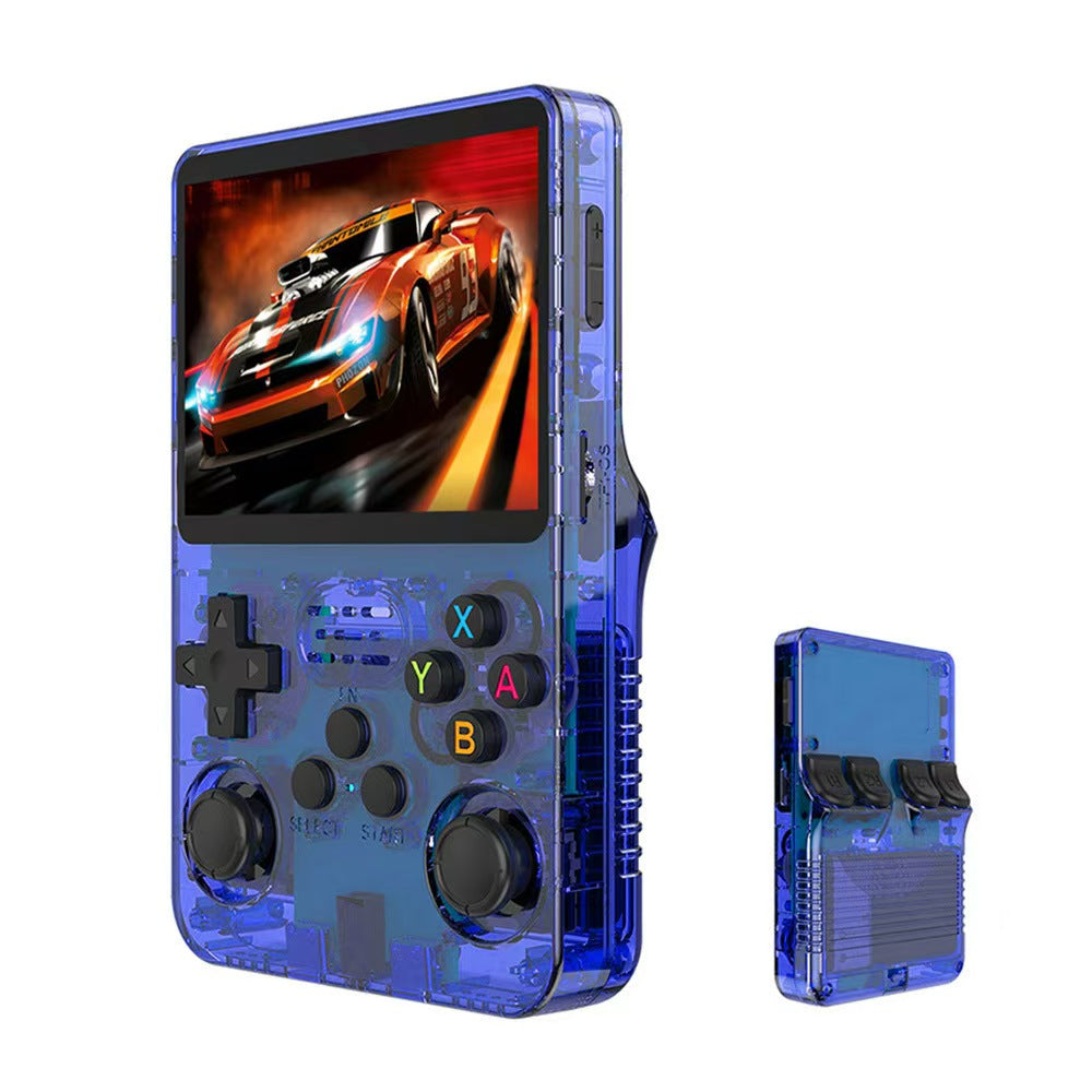 ,3.5-Inch IPS Screen Retro Gaming Console,3500mAh,Built in 20000+ Games. (Transparent Red-64G(20000+ Games)) 