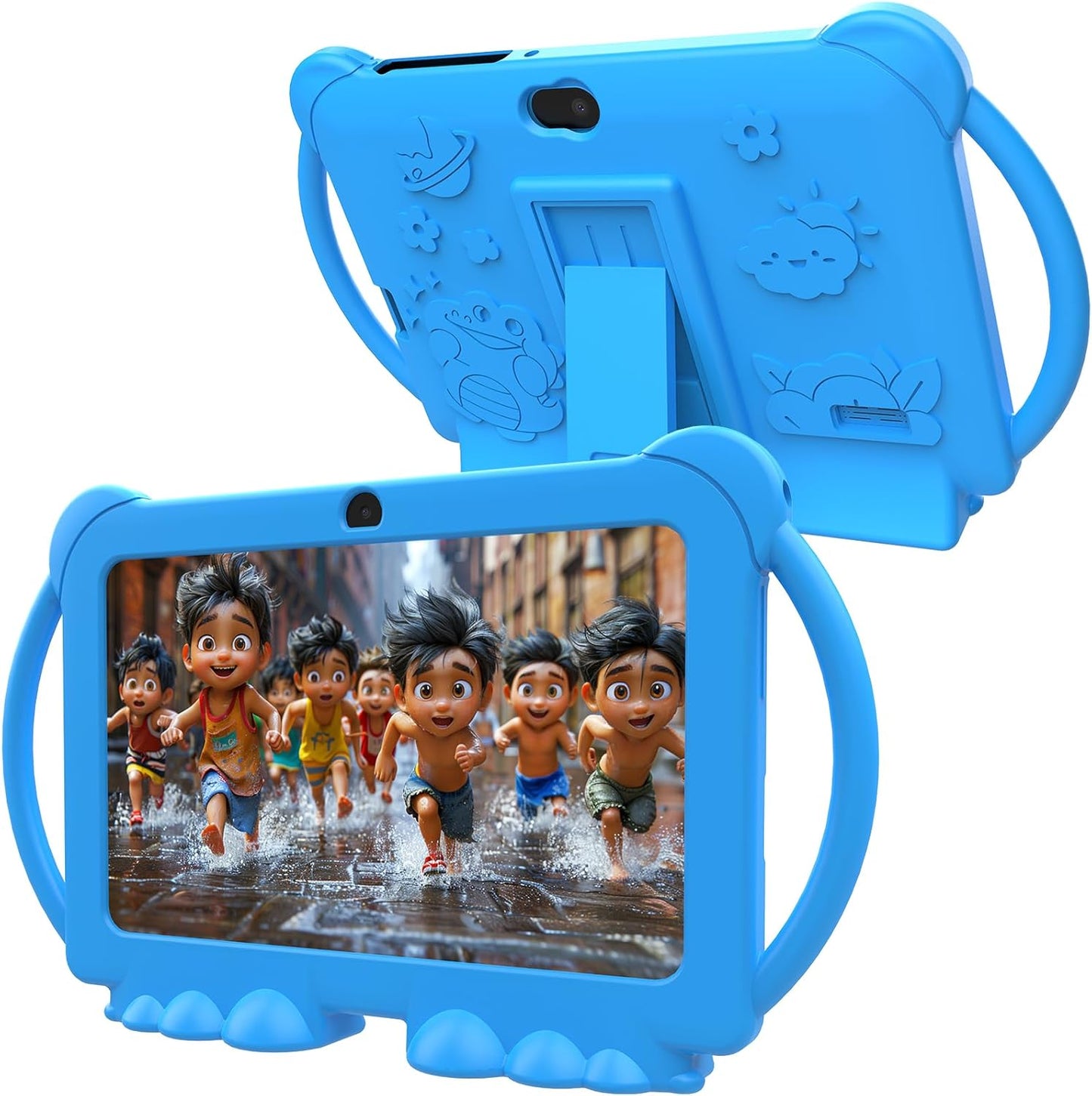 Kids Tablet 7 inch Android 12, 2GB RAM 16GB ROM, WiFi, Dual Camera with Silicone Case