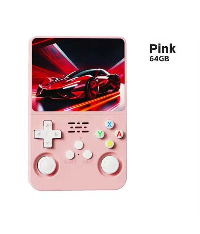 ,3.5-Inch IPS Screen Retro Gaming Console,3500mAh,Built in 20000+ Games. (Transparent Red-64G(20000+ Games)) 