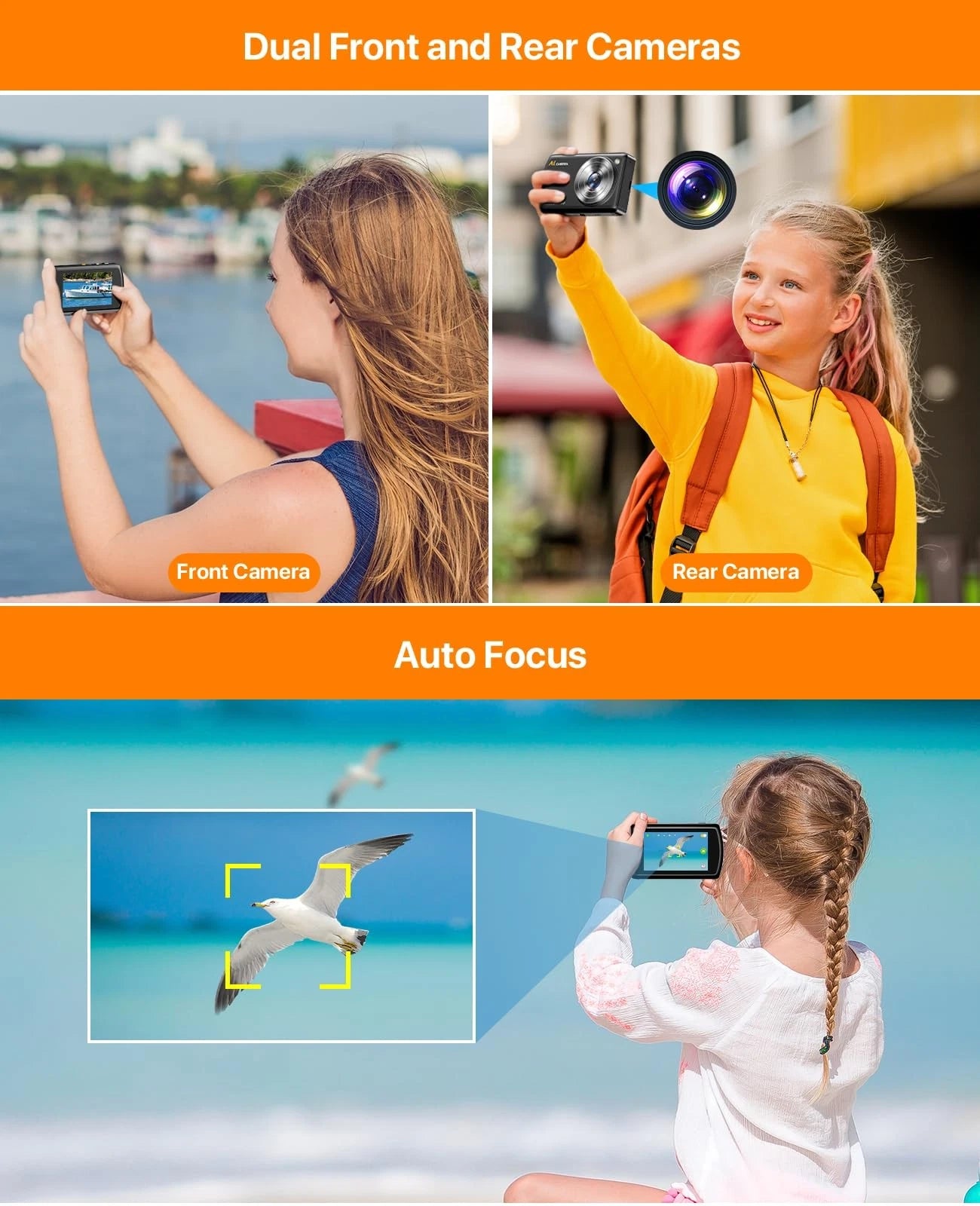 AI Digital Camera, Cameras for Photography with WiFi, AI Recognizes Everythin