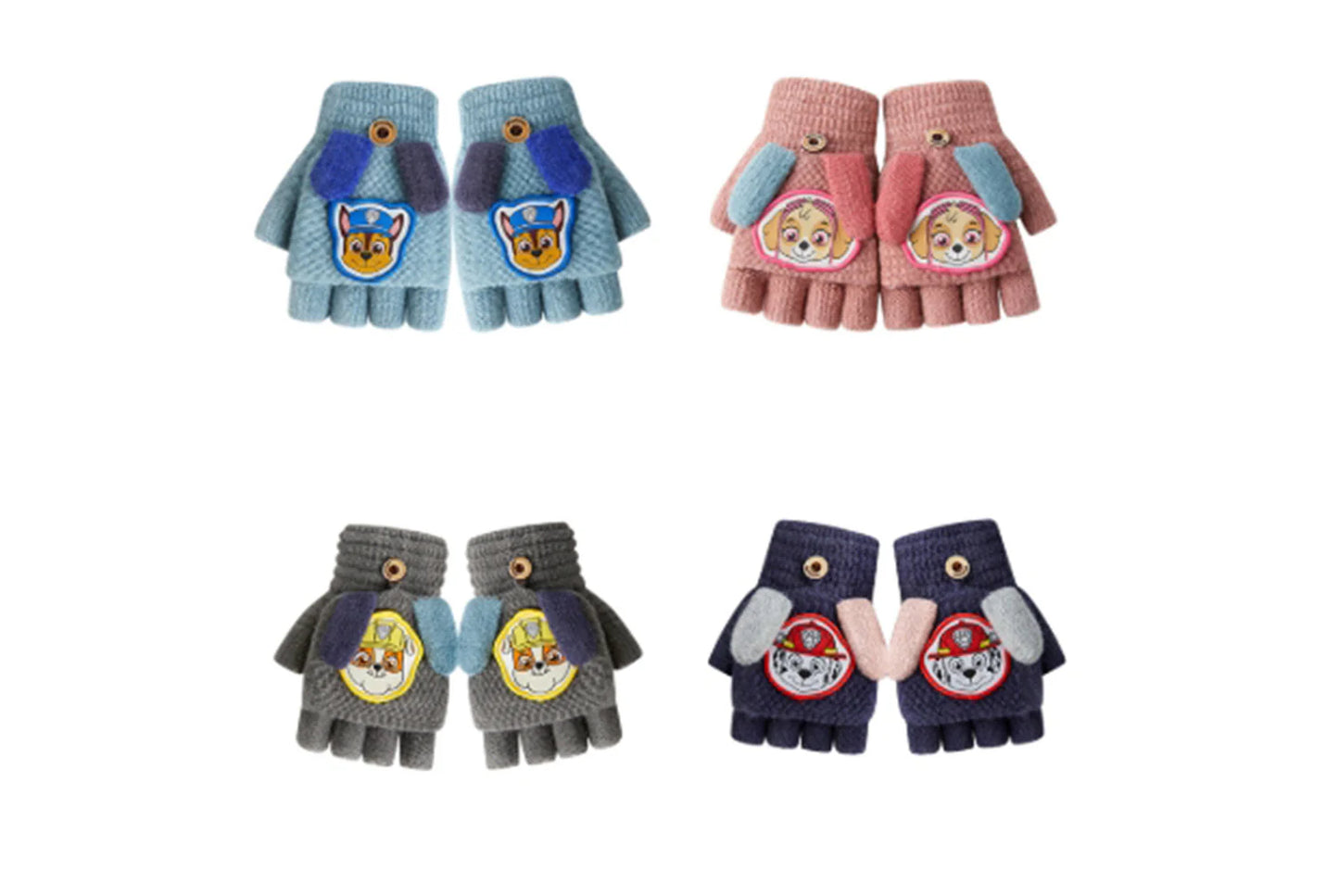 Paw Patrol Children's Flap-Fingerless Warm Gloves