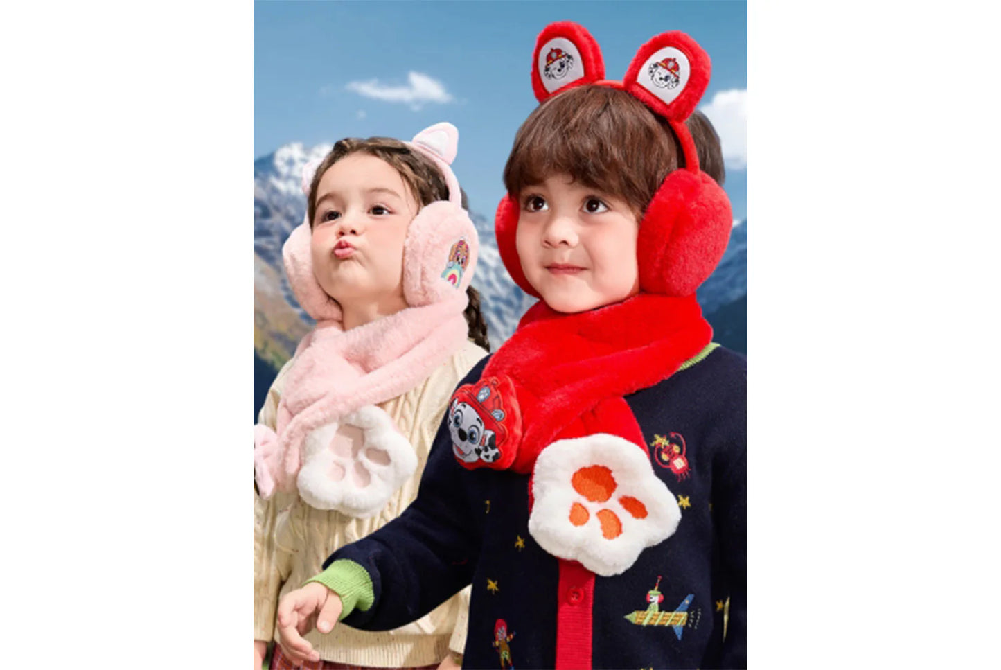 Paw Patrol Children's Warm Scarf and Earmuff Set