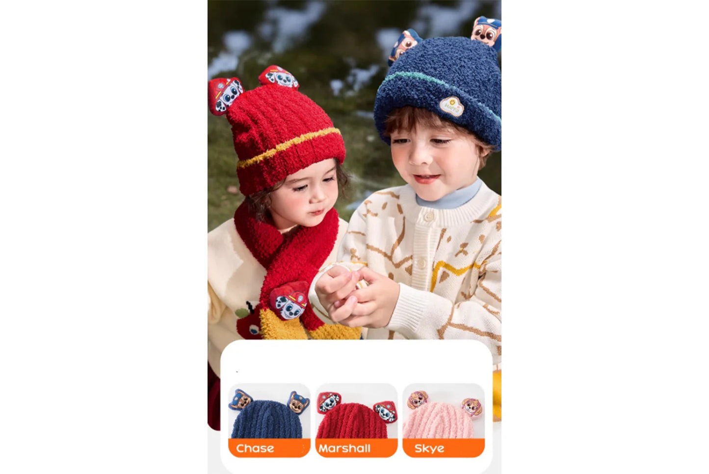 Paw Patrol Children's Warm Half-Fleece Knit Hat