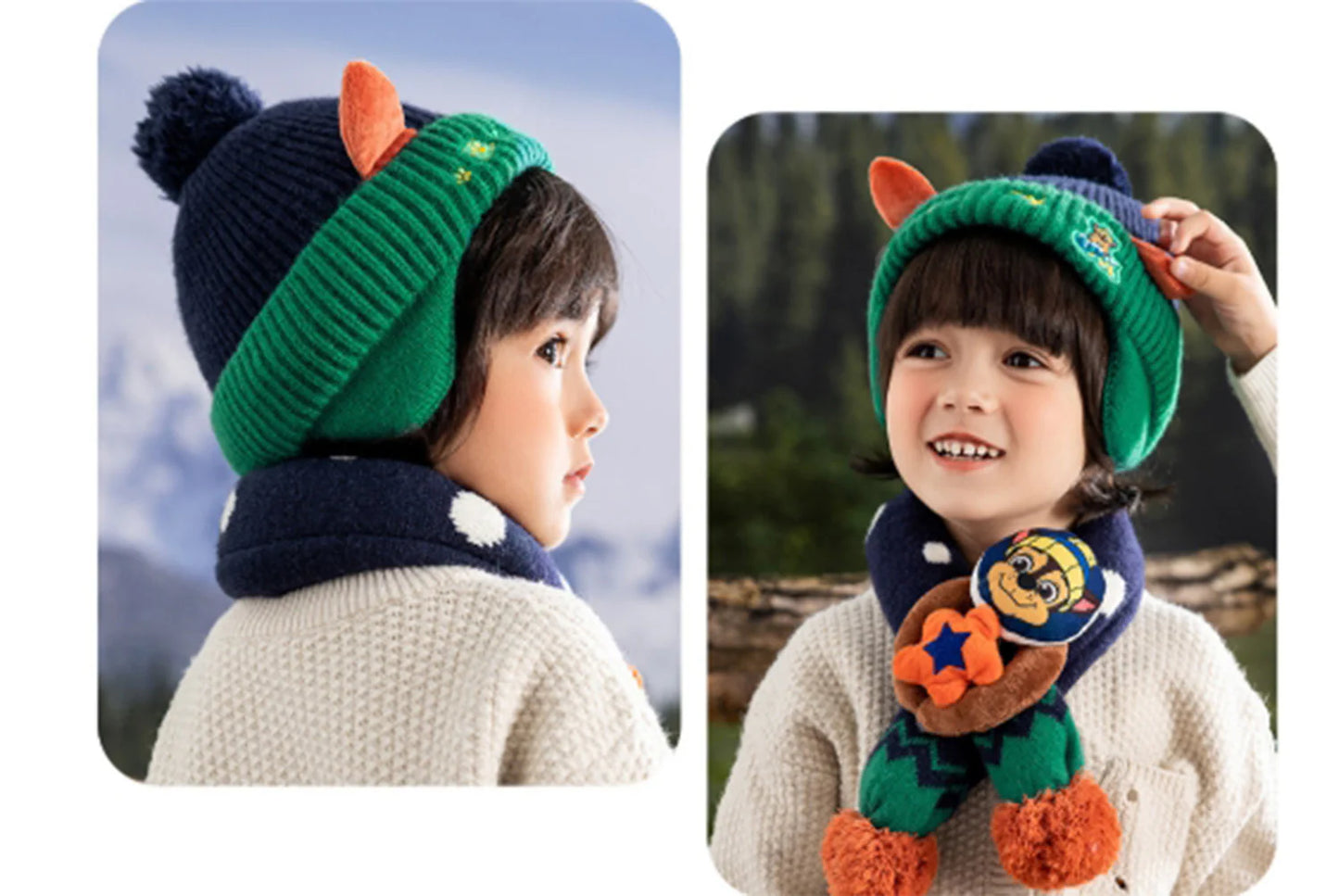 Paw Patrol Children's Hat and Scarf Two-Piece Set