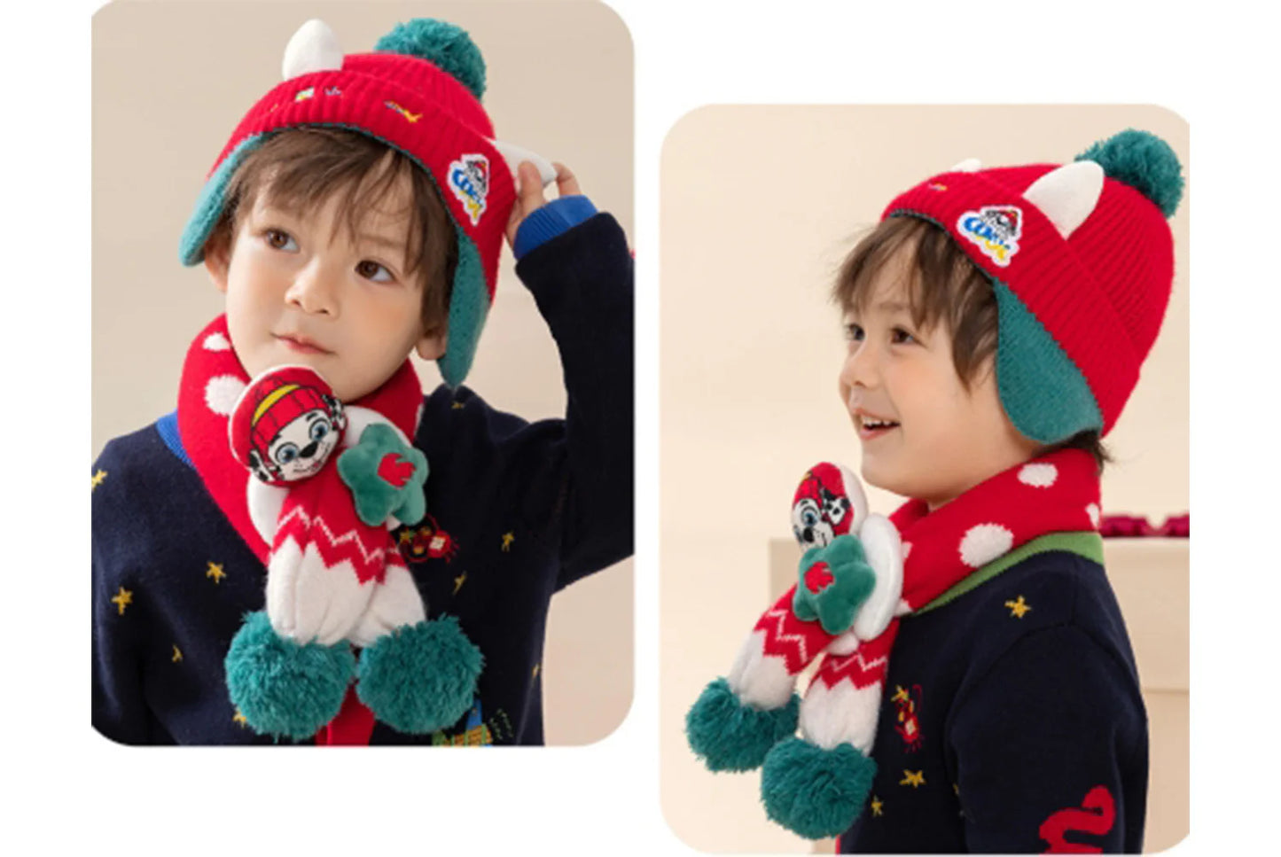 Paw Patrol Children's Hat and Scarf Two-Piece Set