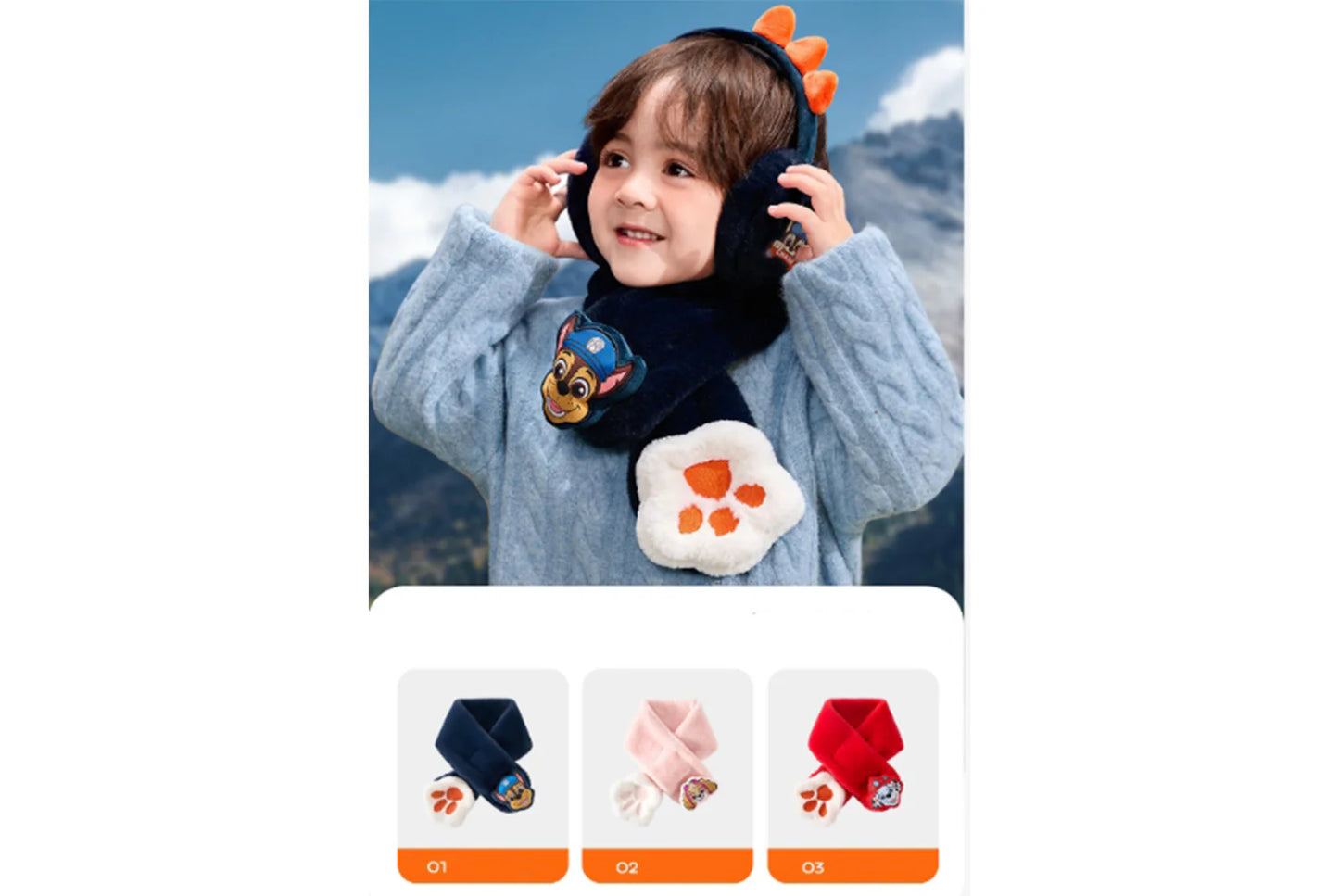 Paw Patrol Children's Warm Scarf and Earmuff Set
