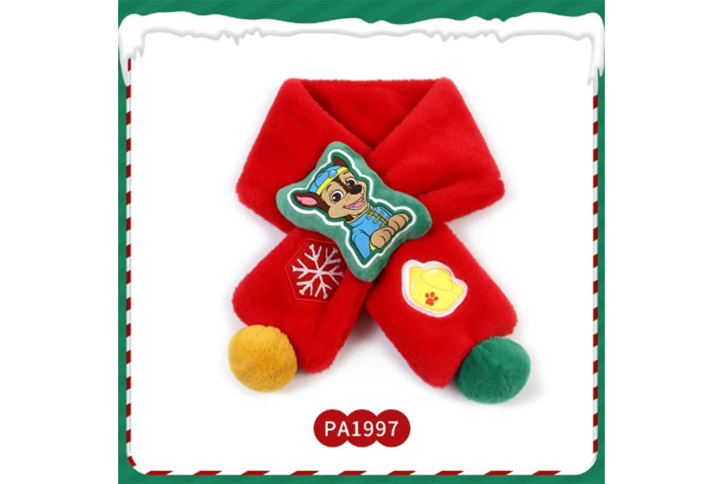 Paw Patrol New Year Red Children's Warm Scarf (Adjustable)