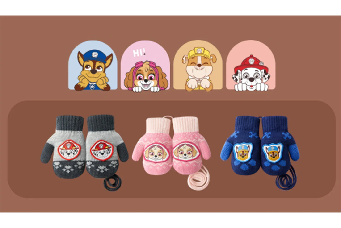 Paw Patrol Children's Flap-Fingerless Warm Gloves