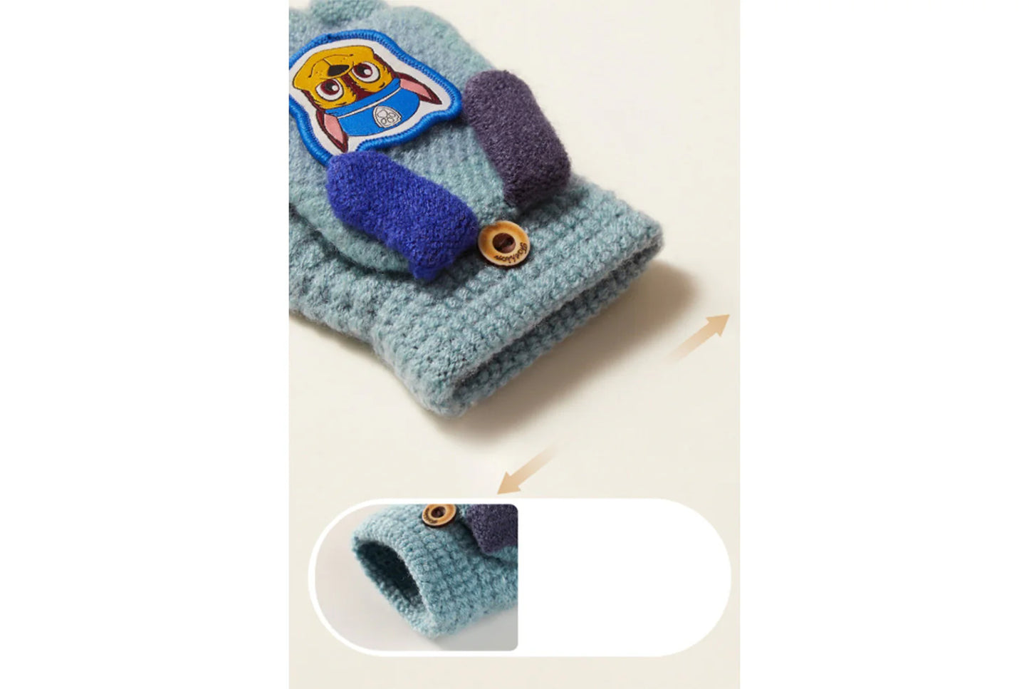 Paw Patrol Children's Flap-Fingerless Warm Gloves